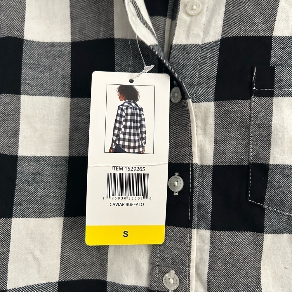 NWT Weatherproof Vintage Buffalo Black and White Flannel | Size S - Picture 5 of 7